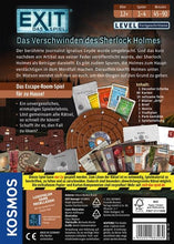 Laden Sie das Bild in den Galerie-Viewer, EXIT - Das Spiel: Das Verschwinden des Sherlock Holmes