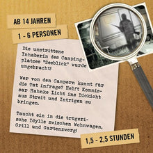 Laden Sie das Bild in den Galerie-Viewer, Hidden Games Tatort: Der Campingkiller